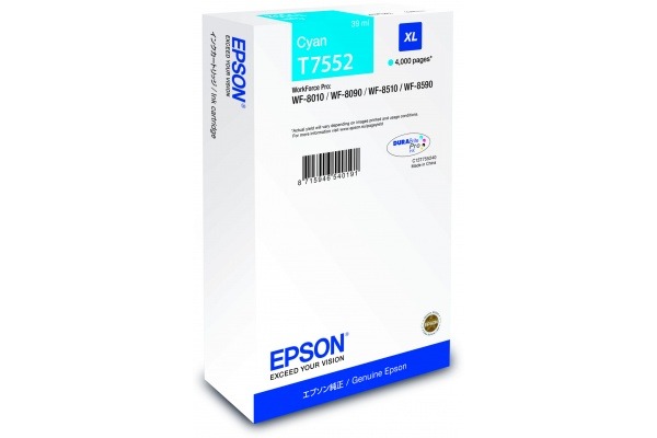 EPSON Tintenpatrone XL cyan T75524N WF 8010/8090 4000 Seiten