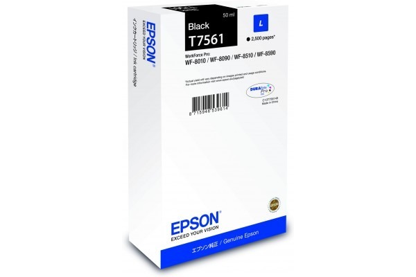 EPSON Tintenpatrone schwarz T756140 WF 8010/8090 2500 Seiten