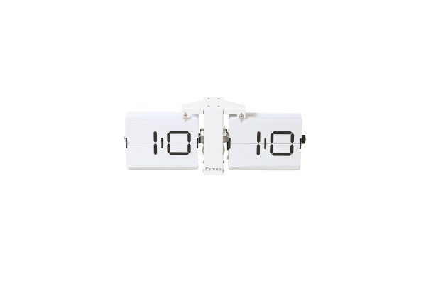 ESMEE Wanduhr Flip Clock 240.006.0 weiss