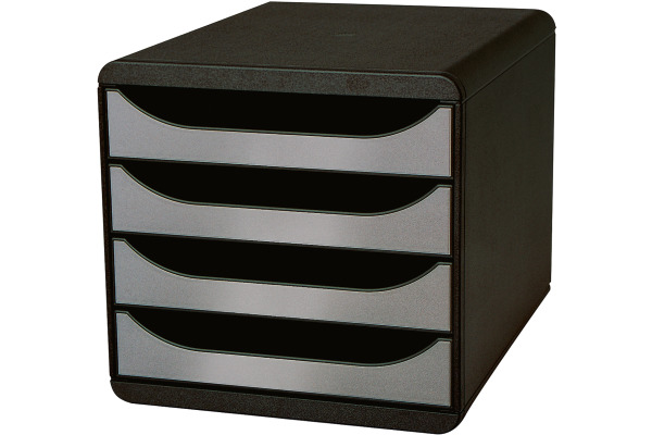 EXACOMPTA Schubladenbox schwarz 310438D 4 Fächer