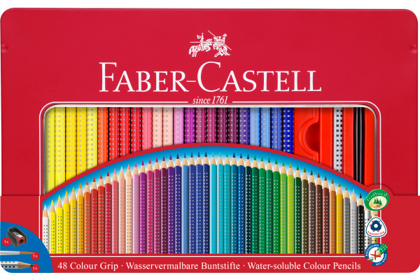 FABER-CA. Farbstifte Colour Grip 112448 48er Metalletui