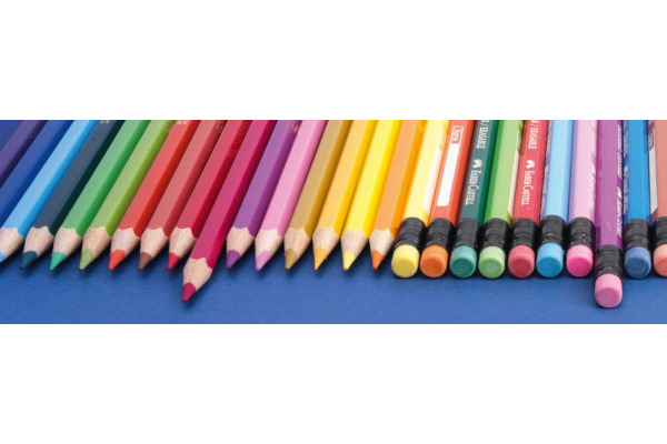 FABER-CASTELL Radierbare Farbstifte 116612 sechskant, 12 Farben