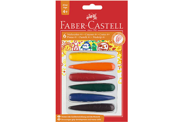 FABER-CASTELL Kreiden Finger 120404 6 Farben Set
