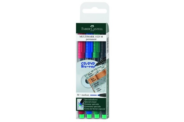 FABER-CASTELL OHP MULTIMARK M 152504 4-farbig ass. permanent