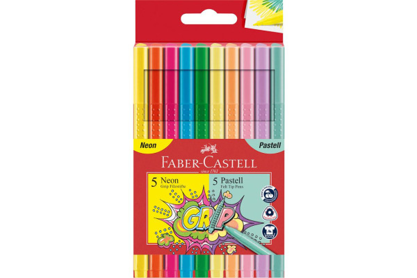 FABER-CA. Grip Colours 155312 10 Faren, Neon und Pastell