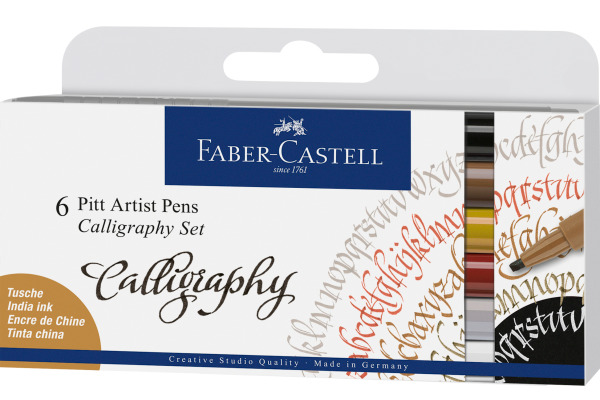 FABER-CASTELL Pitt Artist Pen Set 167506 ass., 6...