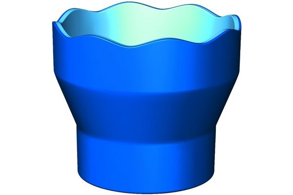 FABER-CASTELL Wasserbecher CLIC & GO 181510 blau, für Pinsel