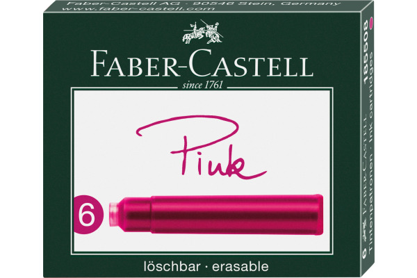 FABER-CA. Tintenpatrone 185508 pink, 6 Stück