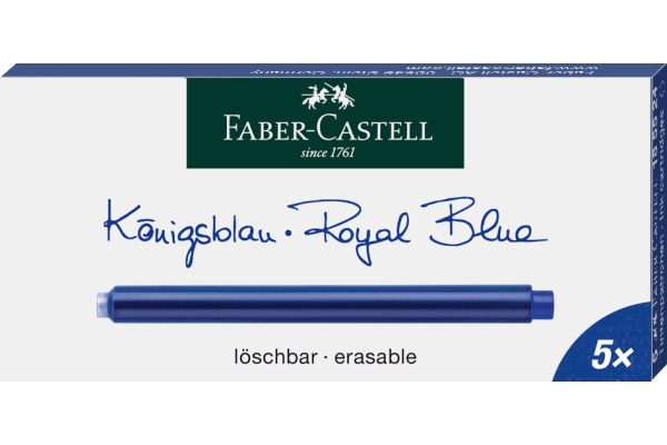 FABER-CASTELL Tintenpatrone 185524 k&amp;ouml;nigsblau 5...