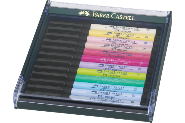 FABER-CA Pitt Artist Pen Set 267420 pastelltöne, 12 Stück