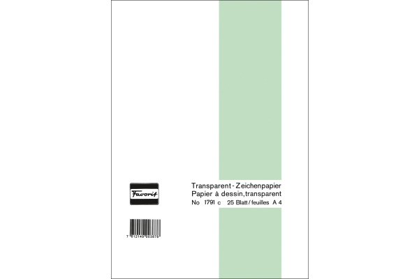 FAVORIT Transparentpapier A4 1791 C 60/65g 25 Blatt