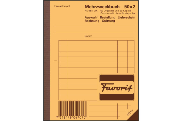 FAVORIT Mehrzweckbuch Deutsch A6 9111 OK...