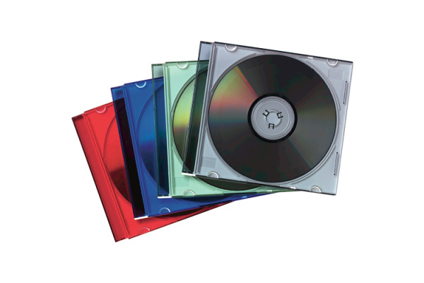 FELLOWES Slimline CD Cases 98317 farbig 25 Stück