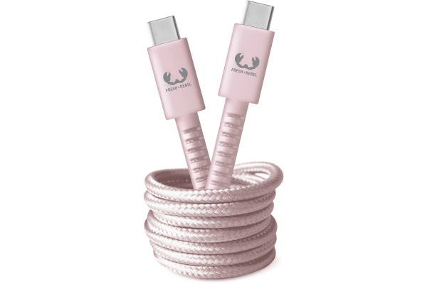 FRESH´N R USB C-USB C 3A 480Mbps 2CCC200SP 2m Smokey Pink
