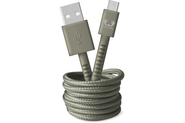 FRESH´N R USB A-USB C 3A 480Mbps 2UCC200DG 2m Dried Green