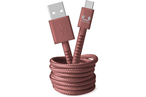 FRESH´N R USB A-USB C 3A 480Mbps 2UCC200SR 2m Safari Red