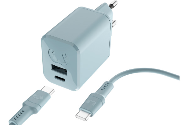 FRESH´N R Charger USB-C PD Dusky Blue 2WCC45DB + USB-C Cable 45W