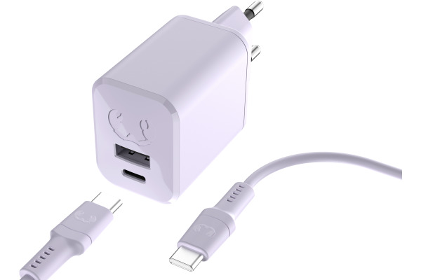 FRESH´N R Charger USB-C PD Dreamy Lilac 2WCC45DL + USB-C Cable 45W