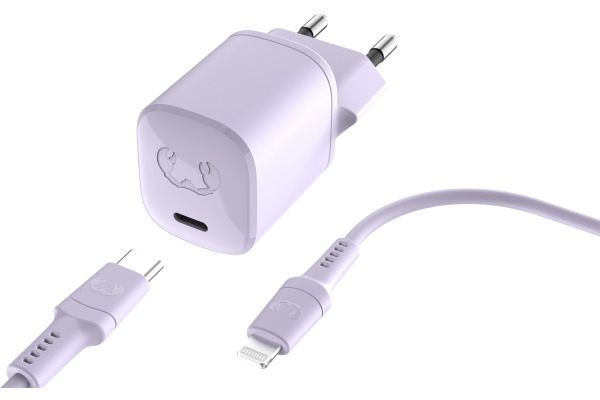 FRESH´N R Charger USB-C PD Dreamy Lilac 2WCL20DL + Lightning Cable 1.5m 20W