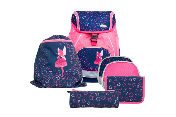 FUNKI Schulthek-Set Flexy-Bag 6040.611 Neon Edition Pink Fairy 6-tlg.