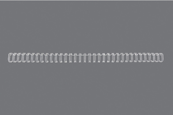 GBC Drahtbinderücken 9.5mm A4 RG810670 weiss, 34 Ringe 100 Stück