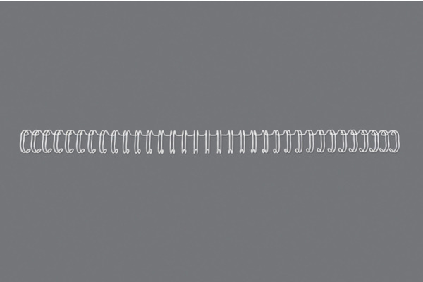GBC Drahtbinderücken 11mm A4 RG810770 weiss, 34 Ringe 100 Stück