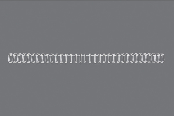 GBC Drahtbinderücken 12mm A4 RG810870 weiss, 34 Ringe 100 Stück