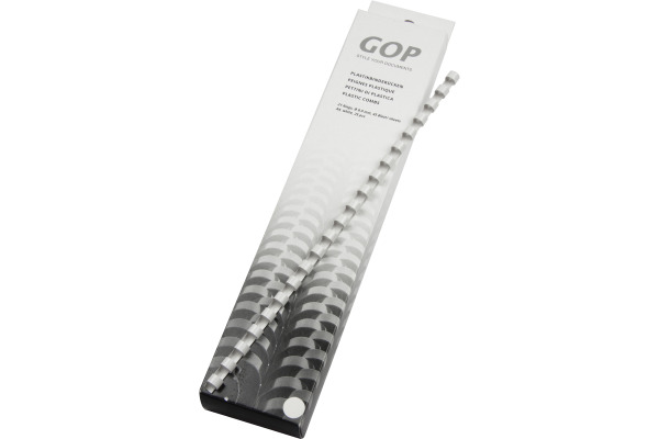 GOP Plastikbinderücken 020482 8mm weiss 25 Stück
