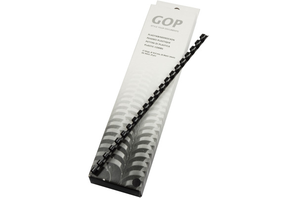 GOP Plastikbinderücken 020485 10mm schwarz 25 Stück