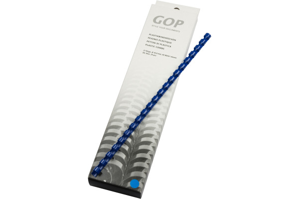 GOP Plastikbinderücken 020488 10mm blau 25 Stück