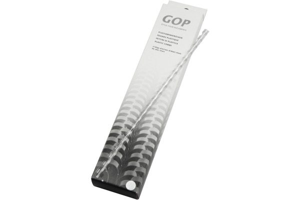 GOP Plastikbinderücken 020513 8mm transparent 25 Stück