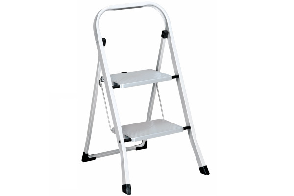 HAILO Klapptrittleiter Stahl Basic 370.15667 2 Stufen weiss