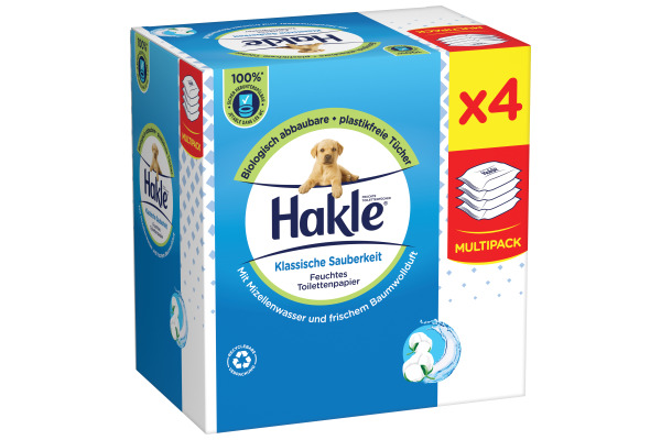 HAKLE Feuchtes Toilettenpapier 4516892 klassische Sauberkeit 4x42Stk.