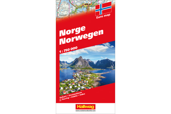 HALLWAG Strassenkarte 382830887 Norwegen (Dis/BT) 1:750´000