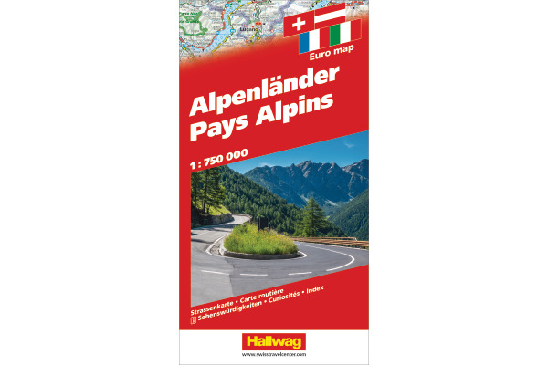 HALLWAG Strassenkarte 382830969 Alpenländer 1:750´000