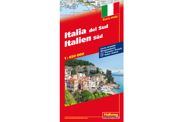 HALLWAG Strassenkarte 382831051 Italien Süd 1:650´000