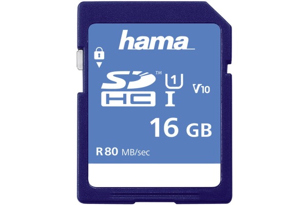 HAMA SDHC 16GB 124134 Class 10 UHS-I 80MB/S