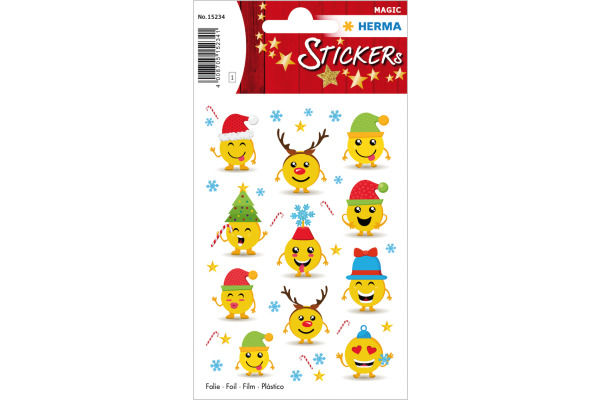 HERMA Sticker Weihnachten 15234 bunt 11 Stück/1 Blatt