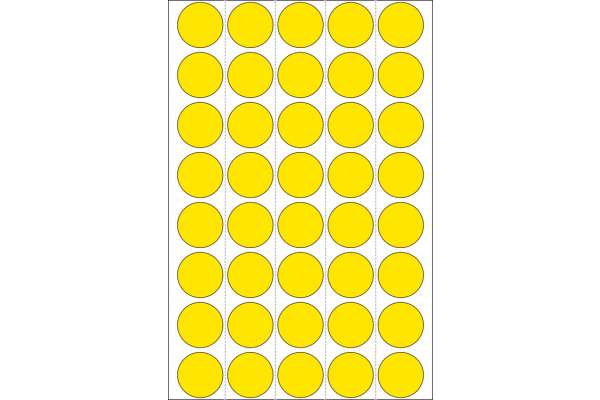 HERMA Markierungspunkte 19mm 2251 gelb 1280 St&amp;uuml;ck