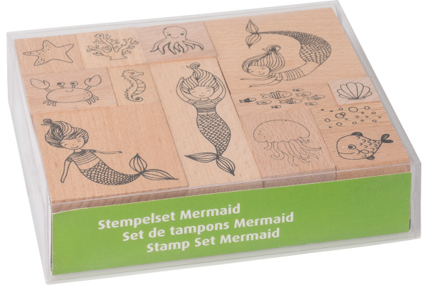 HEYDA Stempel-Set Mermaid 12x10x3cm 204888678 braun 10-teilig