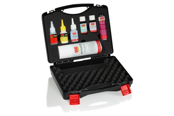 HG POWERGLUE XXL-Klebstoffkoffer Set 3506.1 schwarz 7-teilig