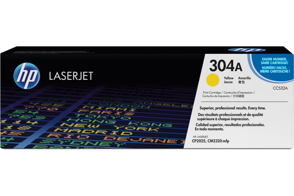 HP Toner-Modul 304A yellow CC532A Color LaserJet CP2025 2800 S.