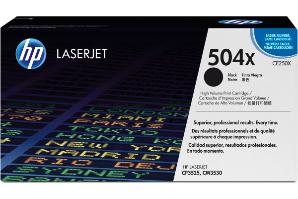 HP Toner-Modul 504X schwarz CE250X Color LaserJet CP3525 10´000 S