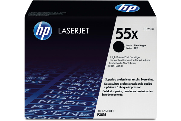 HP Toner-Modul 55X schwarz CE255X LaserJet P3015 12´500 Seiten