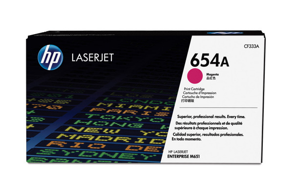 HP Toner-Modul 654A magenta CF333A CLJ Enterprise M651 15´000 S.
