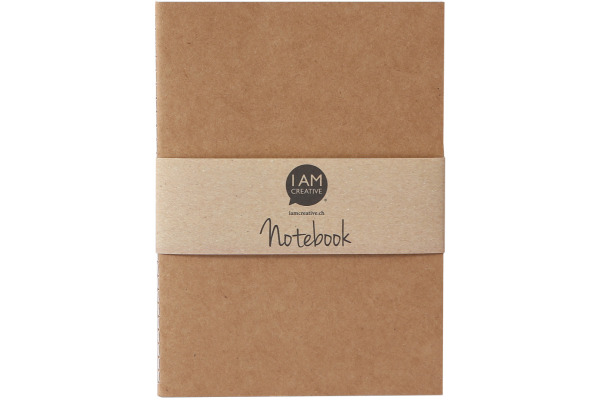 I AM CREA Notizbuch A6 4005.1 natur 60 Seiten