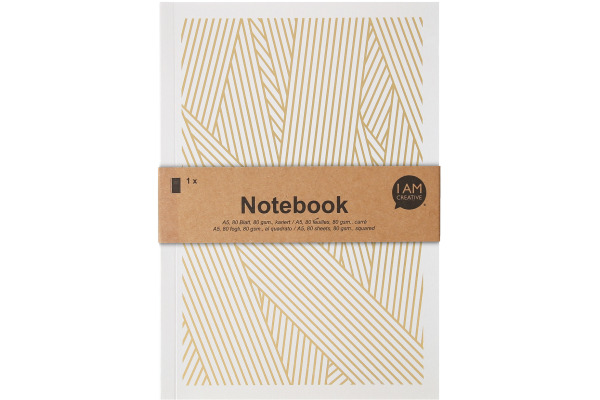 I AM CREA Notizbuch A5 4005.16 gold/grau 80 Seiten