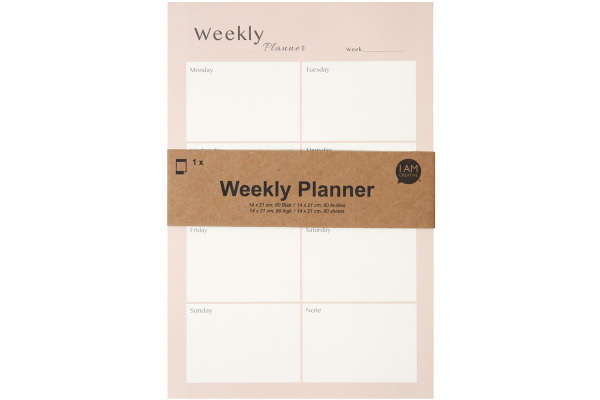 I AM CREA Wochenplaner 14x21cm 4005.26 rosa 80 Blatt