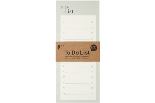 I AM CREA To Do Liste 9x21cm 4005.37 grün 80 Blatt