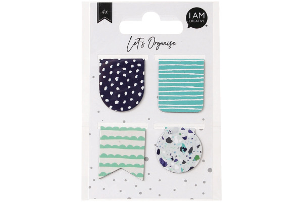 I AM CREA Buchzeichen Let`s Organize 4035.03 magnetisch, 4 assortiert